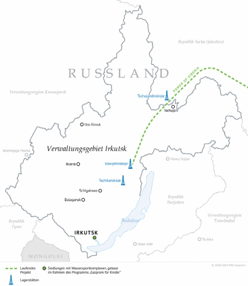 Gazprom setzt die Vorbereitung der Lagerstätte Kowyktinskoje auf die industrielle Produktion fort