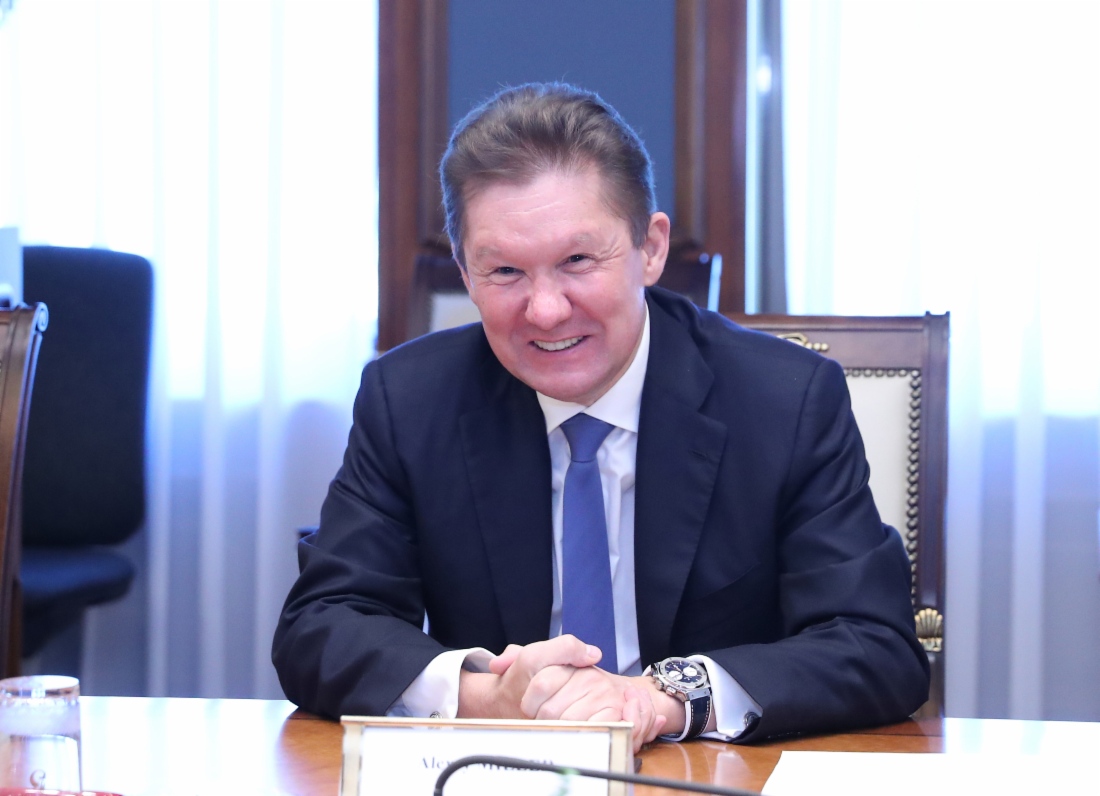 Arbeitstreffen zwischen Alexey Miller und dem außerordentlichen und bevollmächtigten Botschafter der Bundesrepublik Deutschland in der Russischen Föderation, Rüdiger von Fritsch