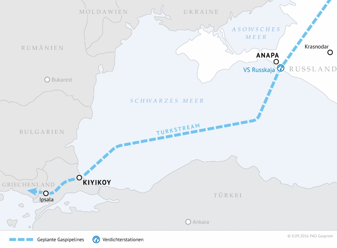 Vertrag zum Bau des ersten Strangs des Offshore-Abschnitts der Gaspipeline TurkStream unterzeichnet 
