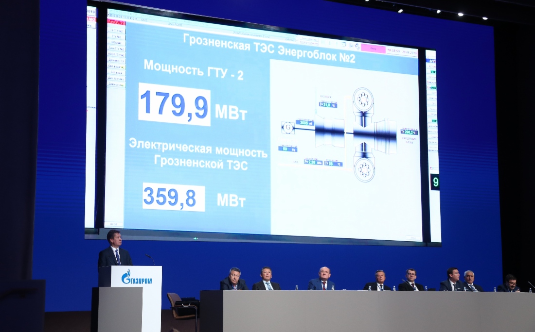 Der Energieblock Nr. 2 des Wärmekraftwerkes Grosny wurde während der Jahreshauptversammlung der PAO Gazprom in Betrieb genommen
