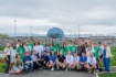 Gruppenfoto mit Teilnehmern des
Planspiels samt ihren Mentoren und
Lektoren (Vertreter von Gazprom-
Unternehmen im Fernen Osten)