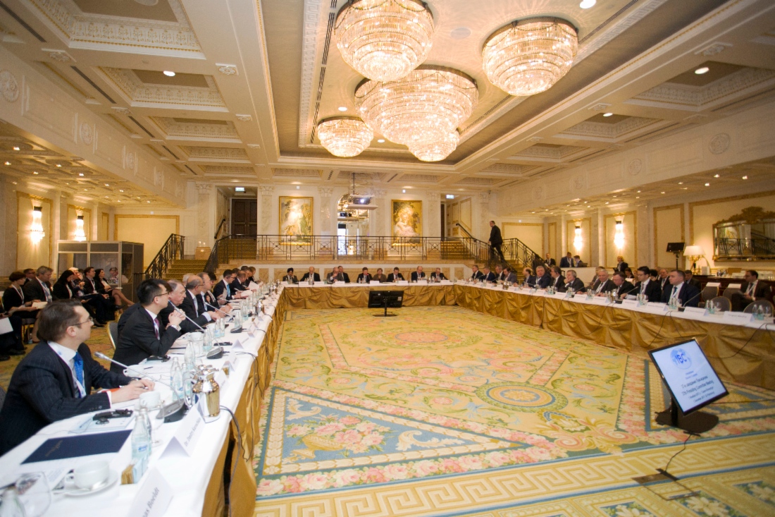 Alexey Miller, Vorstandsvorsitzender der PAO Gazprom und Präsident des International Business Congress (IBC), hielt in Sankt Petersburg die XXXVII. Sitzung des Präsidiums des IBC ab