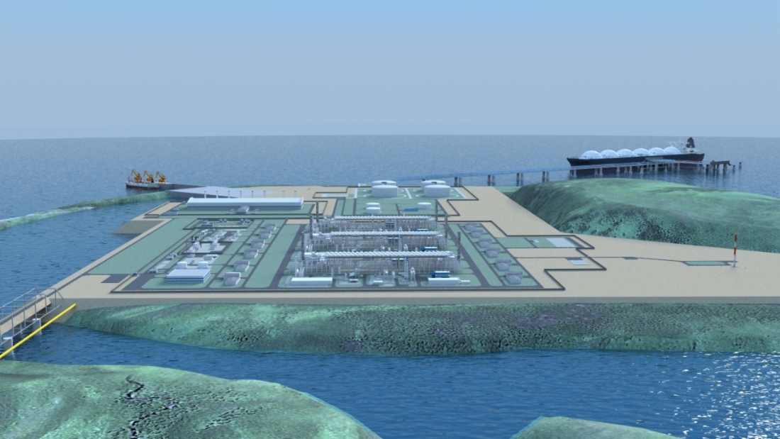 3D-Modell des Wladiwostok-LNG Projekts