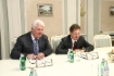 Arbeitstreffen zwischen Alexey Miller und dem Präsidenten der Republik Südossetien, Anatoly Bibilov, im Rahmen des Petersburger Internationalen Wirtschaftsforums 2018