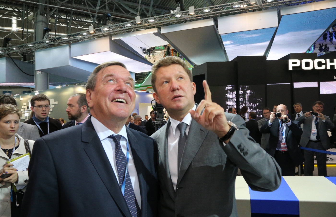 Vorsitzender des Aktionärsausschusses der Nord Stream AG Gerhard Schroeder und Alexey Miller