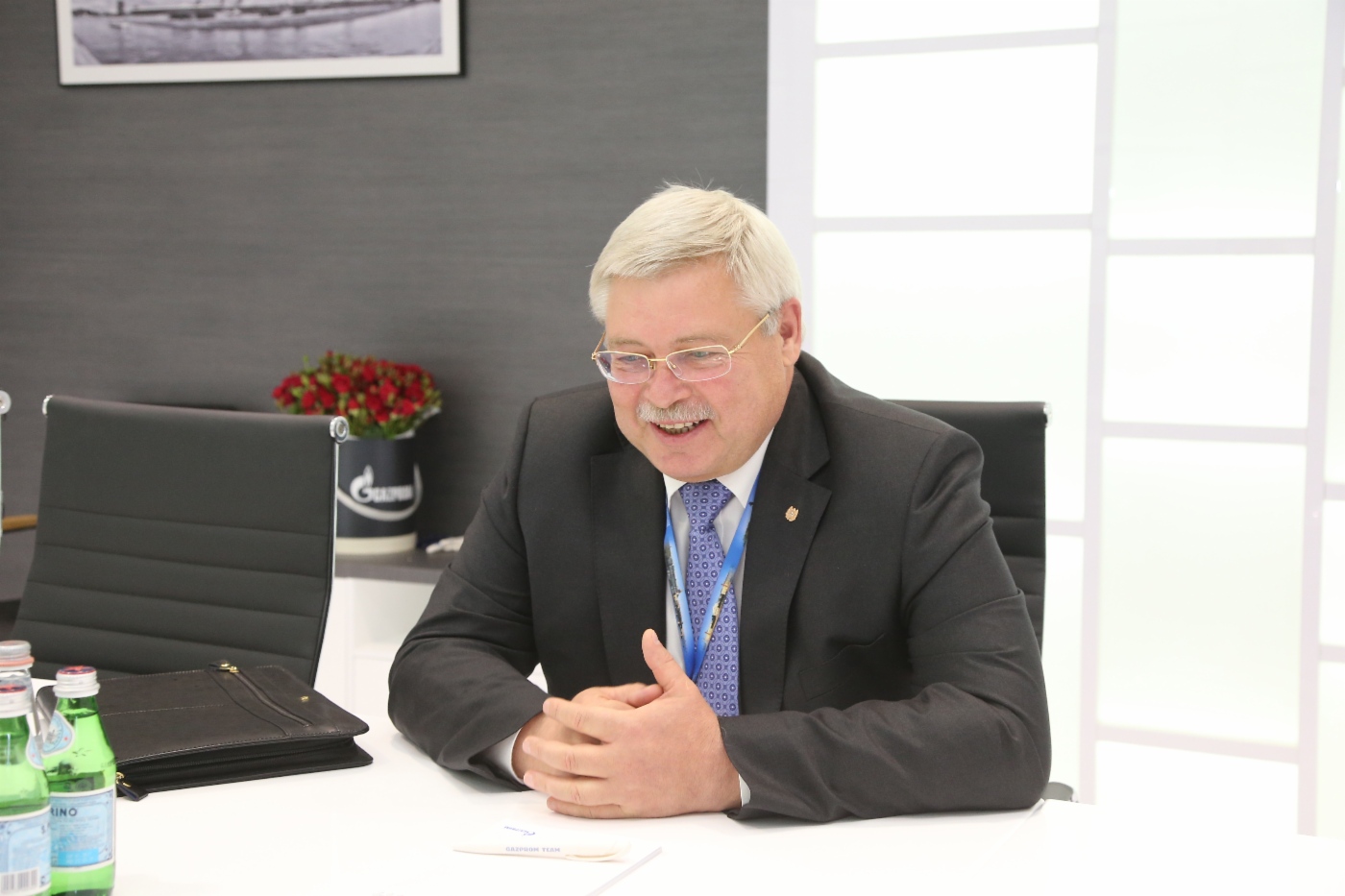 Gouverneur des Verwaltungsgebiets Tomsk Sergey Zhvachkin während des Arbeitstreffens mit Alexey Miller
