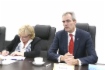 Im Rahmen des V. Petersburger Internationalen Gasforums fand ein Arbeitstreffen zwischen dem Vorstandsvorsitzenden der OMV AG, Rainer Seele (rechts) und Alexey Miller statt