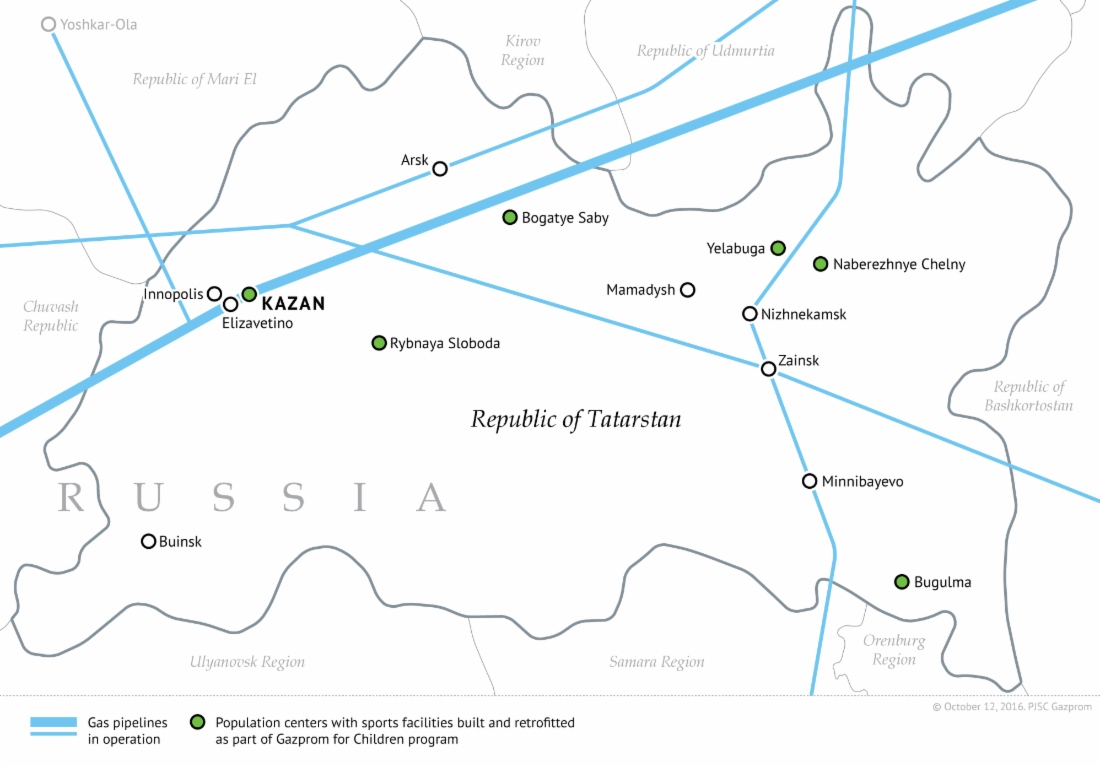 Ferngasleitungen in der Republik Tatarstan 