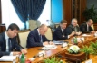Arbeitstreffen zwischen Alexey Miller (Mitte) und dem Aufsichtsratsvorsitzenden der Uniper SE, Bernhard Reutersberg, in Moskau