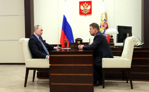 Alexey Miller informierte Vladimir Putin über Ergebnisse der Gazprom 2016