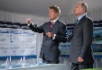 Alexey Miller und Präsident der Russischen Föderation, Vladimir Putin, nahmen an der feierlichen Zeremonie teil anlässlich der Fundamentlegung  für das Gasverarbeitungswerk Amur. Foto: RIA Novosti