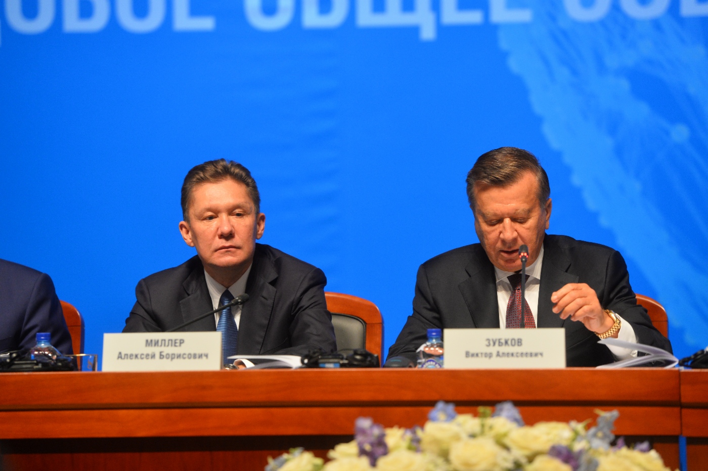 Alexey Miller und Viktor Zubkov