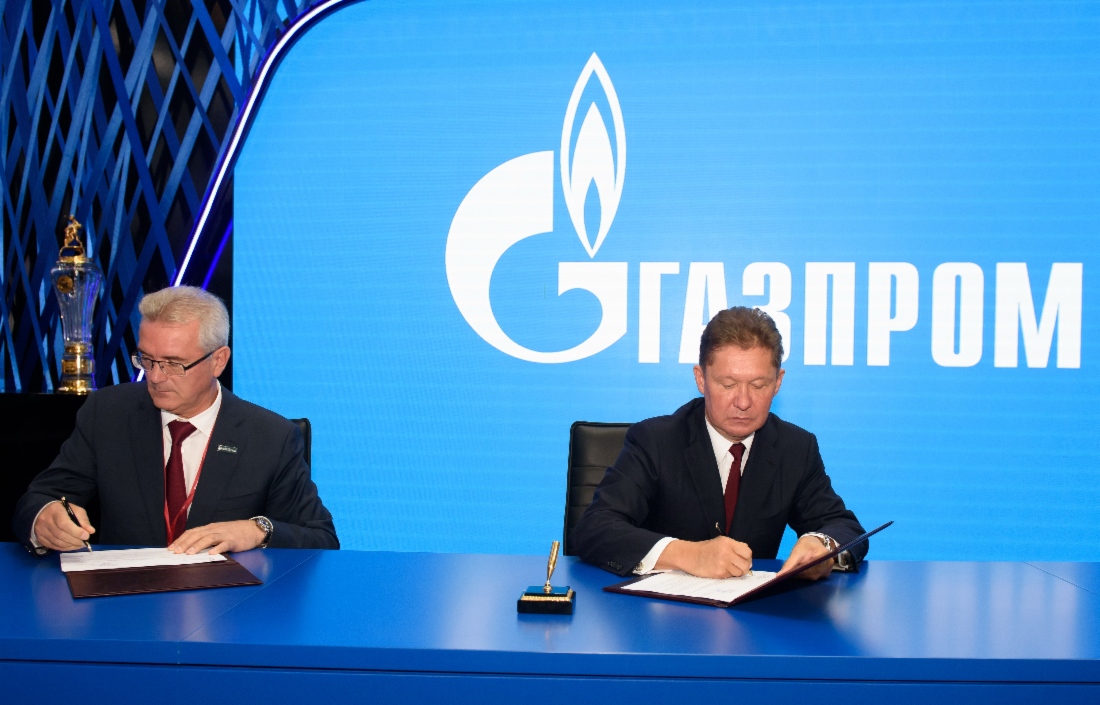 Alexey Miller, Vorstandsvorsitzender der PAO Gazprom, und Ivan Belozertsev, Gouverneur des Verwaltungsgebietes Pensa, unterzeichneten im Rahmen des Petersburger Internationalen Wirtschaftsforums 2019 eine Roadmap zum erweiterten Einsatz von Hightech-Produkten, unter anderem von importsubstituierenden Erzeugnissen aus Betrieben des Verwaltungsgebietes Pensa im Interesse der Gazprom