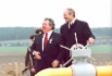 Rem Vyakhirev und Alexander Lukashenko bei der Inbetriebnahme der Gaspipeline Jamal – Europa