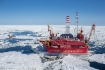 Eisfeste stationäre Offshore-Bohrplattform Priraslomnaja