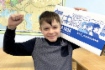 Lernender aus der Schule Nr. 1 in der Stadt Lensk, Republik Sacha (Jakutien)