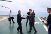 Das Startzeichen für die Tiefseeverlegung der TurkStream gab Präsident der Russischen Föderation, Vladimir Putin (links), während seines Besuchs auf dem Rohrleger Pioneering Spirit. Foto: RIA Novosti