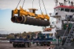 Zuführung der Rohre für die Gaspipeline Nord Stream 2