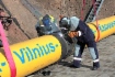 Verschweißen der letzten Naht an der Gaspipeline Minsk – Vilnius – Kaunas – Kaliningrad