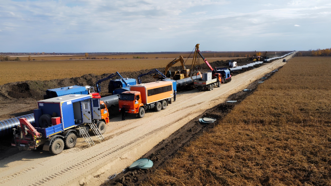 Bau der Gasleitung Belogorsk – Chabarowsk im Fernen Osten erfolgt nach Zeitplan