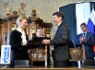 Alexander Medvedev (Mitte), die Generaldirektorin der Gazprom Export, Elena Burmistrova (links), und der Vorstandsvorsitzende der Geoplin d.o.o. Ljubljana, Bostjan Napast (rechts), nahmen an Feierlichkeiten in Ljubljana teil, die dem Abschluss des mittelfristigen Vertrages zu Erdgaslieferungen nach Slowenien gewidmet waren. Foto: Tamino Petelinšek/Slovenian, Press Agency Source: Slovenian Ministry of Foreign Affairs