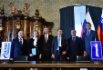 Alexander Medvedev (Dritter von links), die Generaldirektorin der Gazprom Export, Elena Burmistrova (Zweite von links), und der Vorstandsvorsitzende der Geoplin d.o.o. Ljubljana, Bostjan Napast (Dritter von rechts), nahmen an Feierlichkeiten in Ljubljana teil, die dem Abschluss des mittelfristigen Vertrages zu Erdgaslieferungen nach Slowenien gewidmet waren. Foto: Tamino Petelinšek/Slovenian, Press Agency Source: Slovenian Ministry of Foreign Affairs