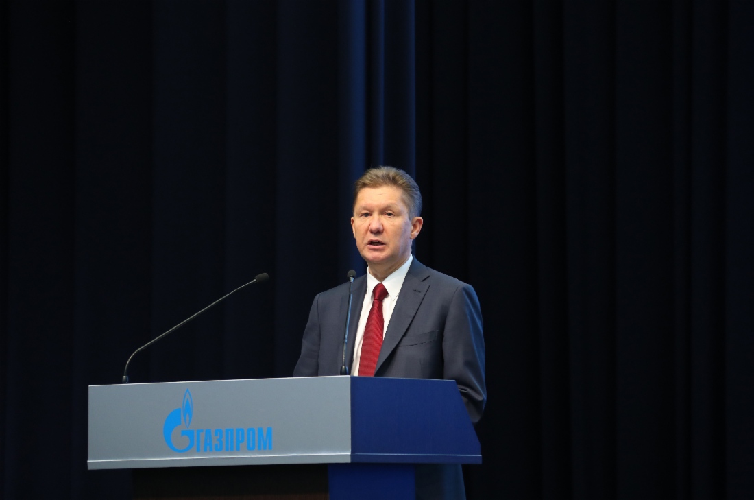Alexey Miller hielt einen Vortrag