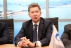 Alexey Miller während des Arbeitstreffens mit dem Präsidenten der PricewaterhouseCoopers International Limited, Dennis Nally