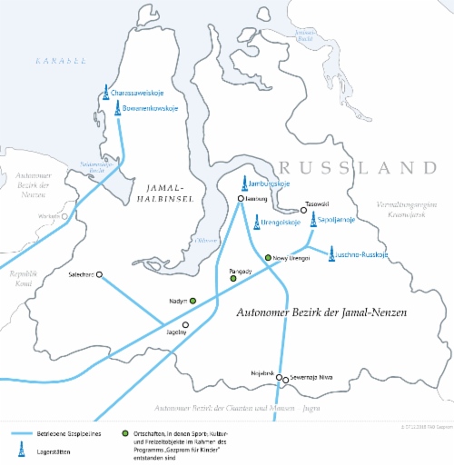 Auf der Lagerstätte Bowanenkowskoje fand ein Arbeitstreffen zwischen Alexey Miller und dem Gouverneur des Autonomen Bezirkes der Jamal-Nenzen, Dmitry Artyukhov, statt