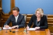Alexey Miller und Zeljka Cvijanovic, Premierminister der Republika Srpska, unterschrieben die Hauptkonditionen der Gaslieferung in die Republika Srpska