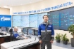 Der Generaldirektor der Gazprom Transgaz Ukhta (Betreiber der Gaspipelines Uchta – Torschok und Uchta – Torschok 2), Alexander Gaivoronsky, während der Liveschaltung mit dem Präsidenten der Russischen Föderation, Vladimir Putin, und Alexey Miller