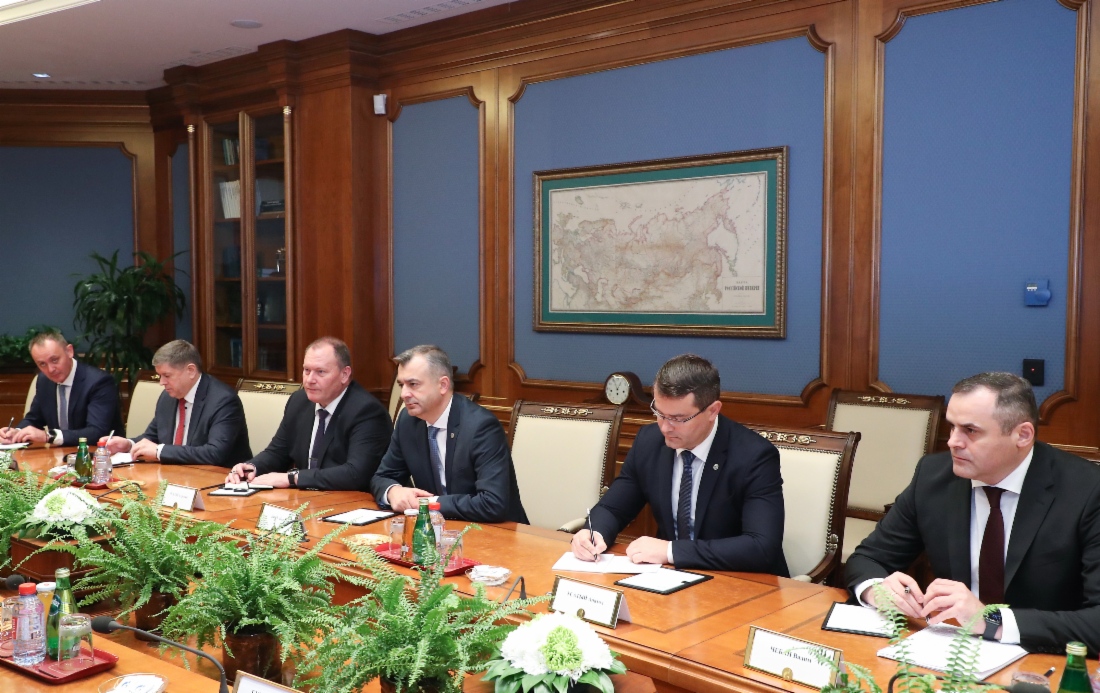 Arbeitstreffen zwischen Alexey Miller und dem Ministerpräsidenten der Republik Moldau, Ion Chicu, in Moskau