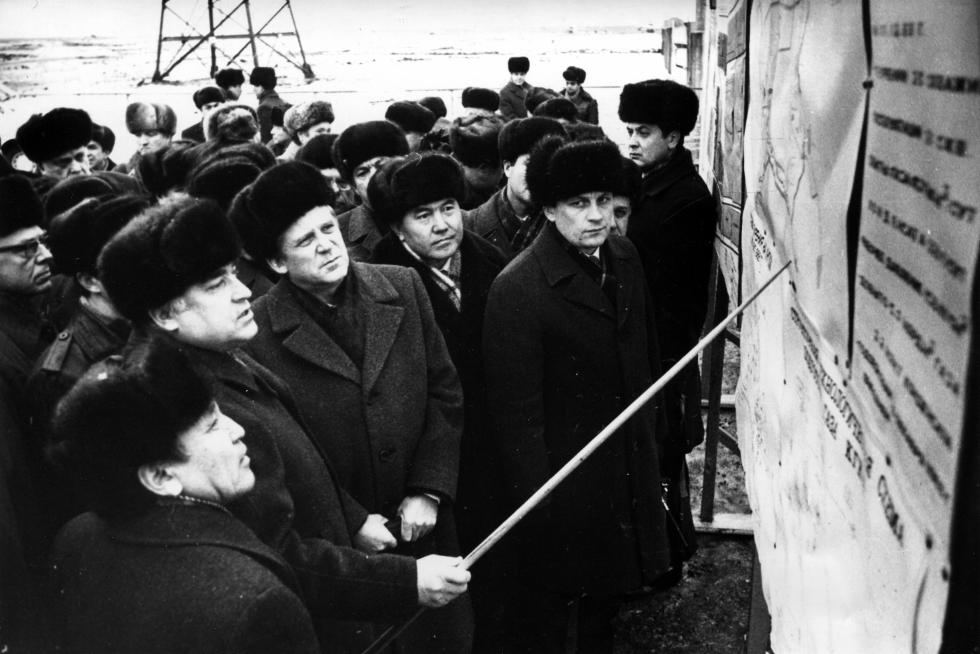 Lagerstätte Karatschaganak (mit Nikolai Ryzhkov und Nursultan Nazarbayev)