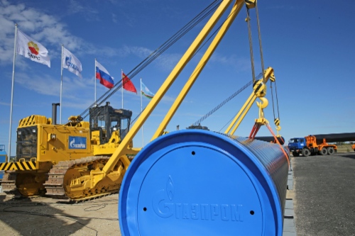 Erste Stoßschweißung an der Gaspipeline Power of Siberia, 1. September 2014