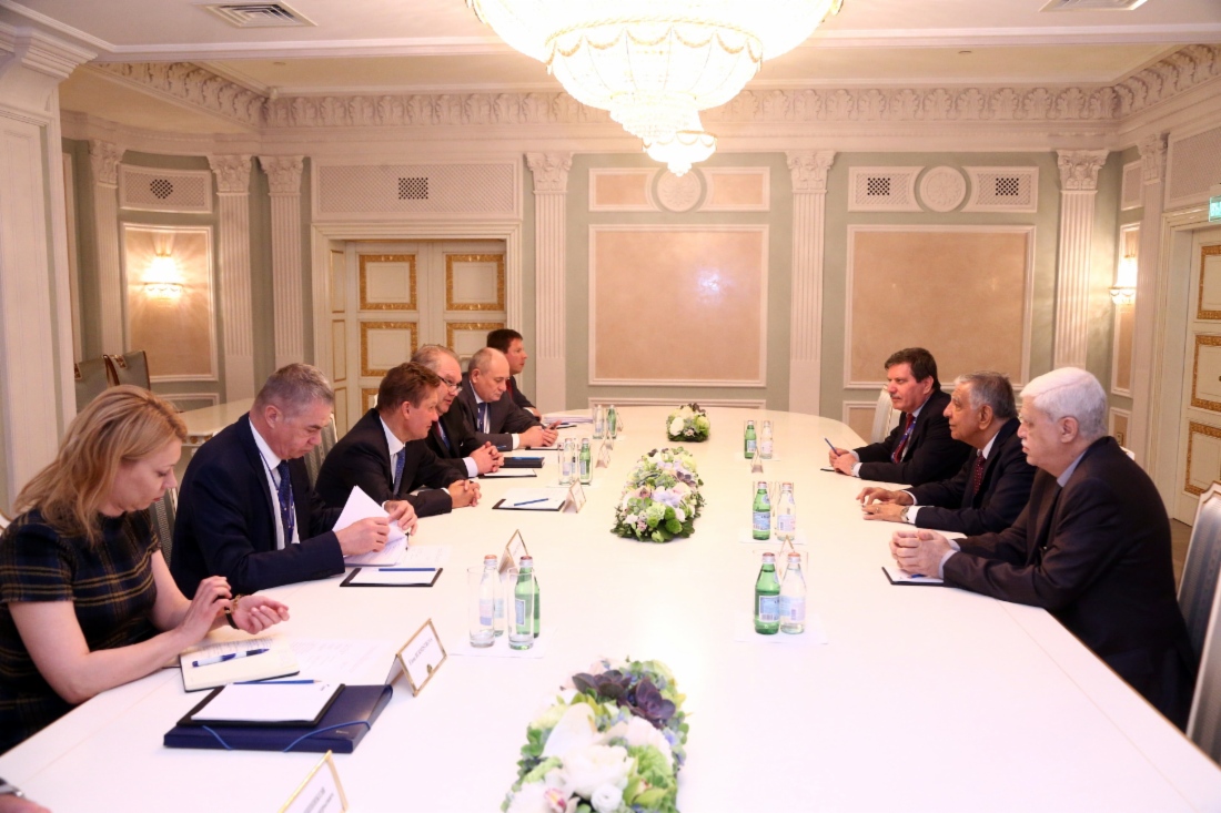 In Sankt Petersburg fand ein Arbeitstreffen zwischen Alexey Miller und Jabbar al-Luaibi, Ölminister der Republik Irak, statt