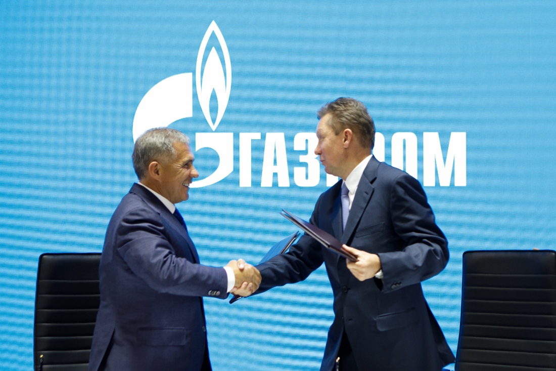 Im Rahmen des Petersburger Internationalen Wirtschaftsforums 2018 unterzeichneten der Präsident der Republik Tatarstan, Rustam Minnikhanov, und Alexey Miller ein Abkommen über Zusammenarbeit