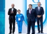 Anton Shantyr, Tamara Moskvina, Sergey Khomyakov und Sergey Gustov